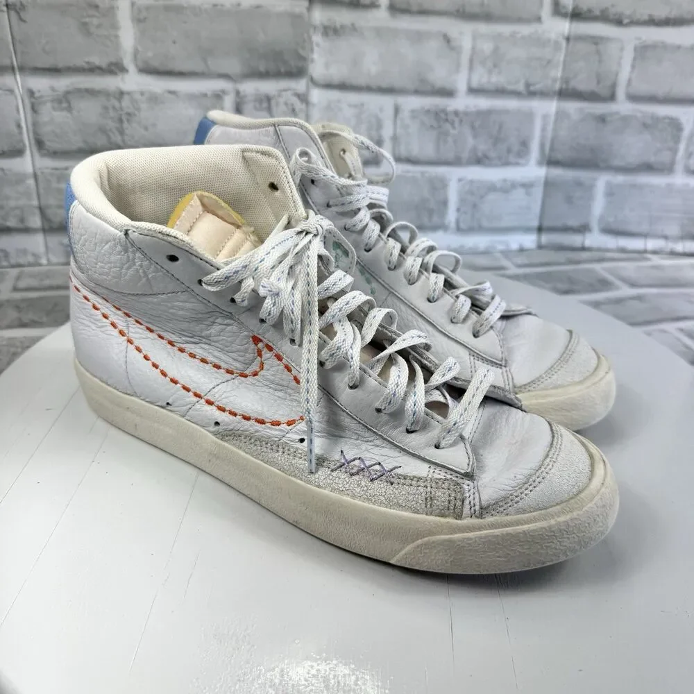 Nike Blazer Mid '77 Nike 101 Women’s Size 10.5 White Leather High Top Sneakers
